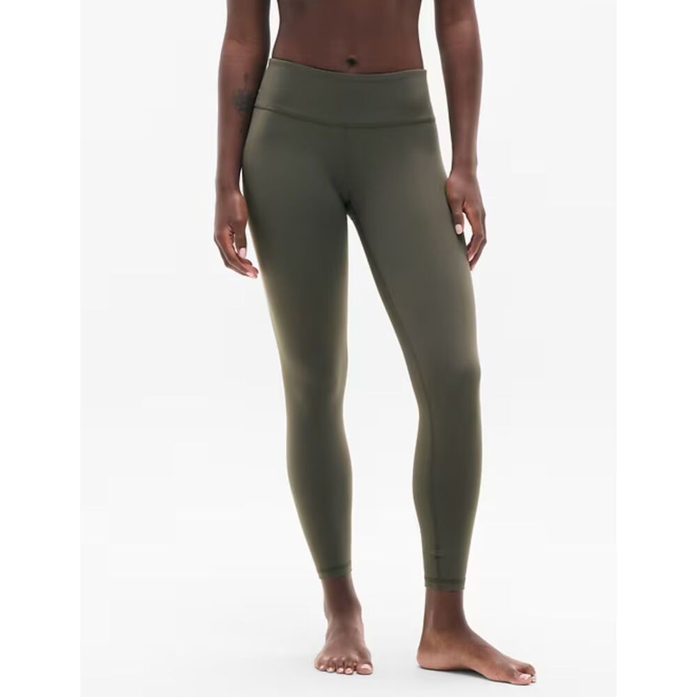 Athleta Elation Mid-Rise 7/8 Leggings Olive Green S